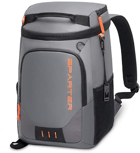 SPARTER 21L Kühlrucksack, 33 Dosen Kühltasche Rucksack, Isoliert Thermo Rucksack, Auslaufsicher, Wasserdicht, Leicht, Tragbare Weiche Kühltasche Für Picknicks, Camping, Strand, Reisen, Mittagessen