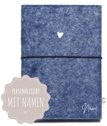 Schlichte Mutterpasshülle aus Filz | Wunderschönes Geschenk für werdende Mütter (Mit Personalisierung)