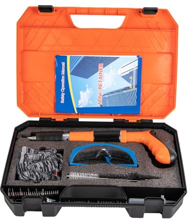 Manuelle Mini Nagelpistole mit 10 runden Nägeln, 5 Gänge Nail Gun aus Stahl, Schalldämpfer Nagel Wandbe Festigungswerkzeug für Massivholzplatten Stahl Zementwand Haushalt