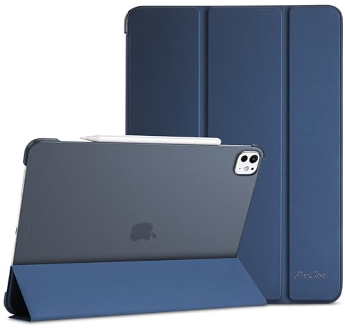 ProCase Hülle für 13 iPad Pro (M4) 2024, Leicht Dünn Hart Schutzhülle Smart Case Cover Kompatibel mit 13 Zoll iPad Pro 2024 -Navy