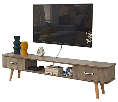 SIBEG Wandmontiertes TV-Gerät, TV-Ständer, Medienkonsolentisch, 120/140 cm, bodenstehender TV-Schrank/Medienkonsole, kann Nicht an der Wand montiert Werden, einfach zu montieren/D/120 cm