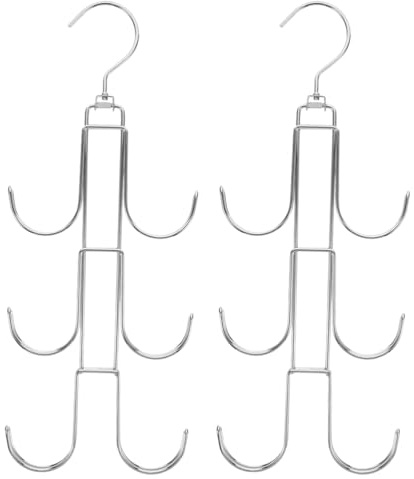 Homsfou Cintre Rotatif pour Sacs À Main 2 PièCes - Organisateur De Ceinture Et Foulard Multifonction Support Rotatif Gain De Place pour Penderie Crochet Pratique pour Rangement Buanderie