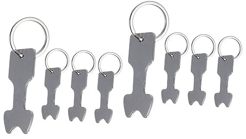 SEWACC 8 Piezas ficha de Carro Moneda de supermercado Accesorio Carrito metálico Llavero simbólico extractores de carros llaveros Anillos de Llavero fichas para carritos de Compras Metal