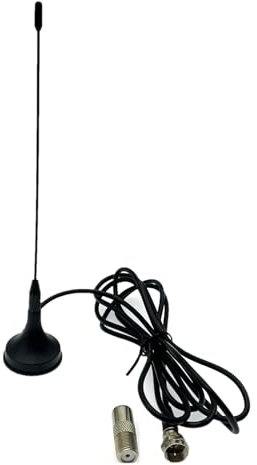 JZK Antena de TV portátil Freeview, mini antena HDTV con base magnética, antena de radio para interiores y exteriores, para televisión doméstica, TV de coche, antena digital HD de alta ganancia