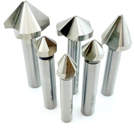 FENGXCUI 1PCS 6,3mm-60mm 60 Grad/90 Grad 120 Grad 1 Flöte/3 Flöte HSS Fase Anfasen Ende Mühle Cutter Bit fasen Bohrer(35mm,Three 3 Flute_120 Degree)