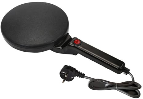 Máquina para Hacer Crepes Eléctrica de 800 W, Plancha para Panqueques Redonda de Plástico Máquina para Hacer Tortillas Eléctrica Portátil Multifuncional para Cocina Casera