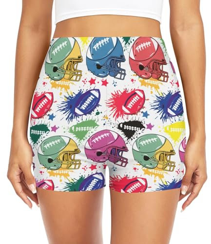JUMBEAR Pantaloncini da bagno da donna a vita alta con coppa del campionato di pallacanestro pantaloncini da bagno pantaloncini da spiaggia pantaloncini da bagno costumi da bagno, A, L