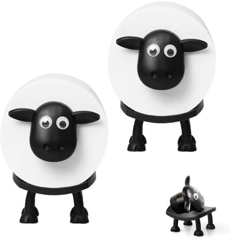 PEXIVOZ Schaf Toilettenpapierhalter 2er,Deko Badezimmer,Sheep Toilet Roll Holder,Perfekt als Deko für Toilettenpapier,Klorollenhalter,Klopapierhalter oder als Geschenk