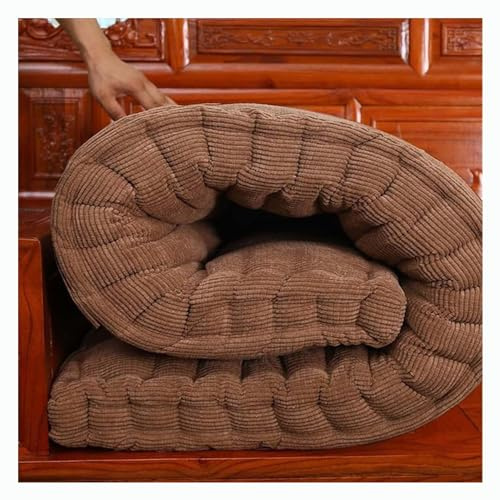 Cuscino per sedia da giardino da esterno, universale, adatto per panche, 200 x 40 cm, 150 x 50 cm, 120 cm, resistente alle intemperie, per sedie a sdraio, imbottitura in schiuma spessa, color caffè