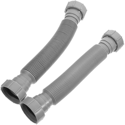 FIXOSHEE 2piezas Tubo De Conexión De Drenaje Flexible Expandible Para Fregadero Desagüe De Cocina Manguera De Desagüe Extensible De Lavabo