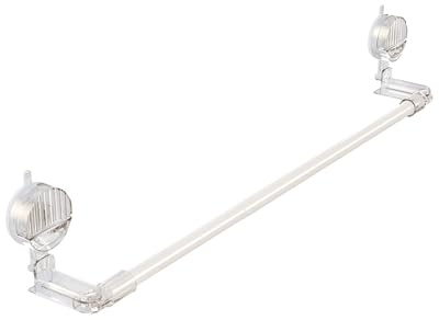 Bastone telescopico estensibile per tenda da doccia con ventose, design ad angolo girevole, 95-195 cm, bianco, per bagno, finestra, armadio, appendiabiti nero
