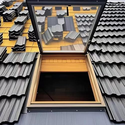 Claraboya techo salida Con acristalamiento, Sótanos techo ventana Para iluminación y ventilación, áticos aleación de aluminio claraboya, Casas Resistente a la lluvia escotilla acceso techo.