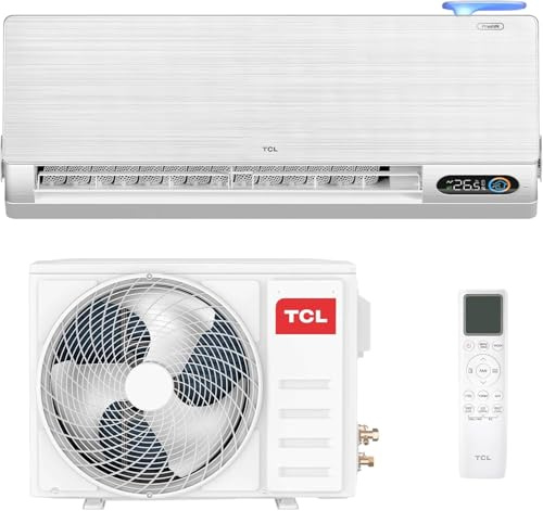 TCL Climatizzatore Split FreshIN 12000 BTU con filtro QuadruPuri, flusso d’aria a 360°, autopulizia, Wi-Fi, controllo App e vocale, modalità Eco e silenziosa