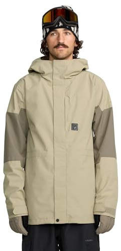 Volcom Men's Primry Recycled Insulated Snowboard Jacket – 10K Waterproof Breathable, Moss Green, X-Large