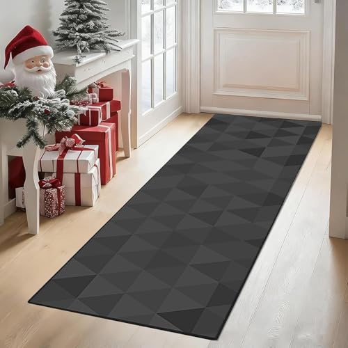 CONGCLI Wohnzimmerteppiche 60 x 135 cm rutschfest - Waschbar - Saugfähig – Kurzflor, Weiche & Langlebige Teppich Läufer Flur Bettvorleger für Flur Küche Wohnzimmer Diele, Eingang, D