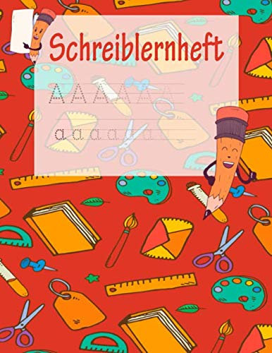 Schreiblernheft: ABC Vorbereitung | Alphabet Druckbuchstaben lernen | Grundschule und Vorschule