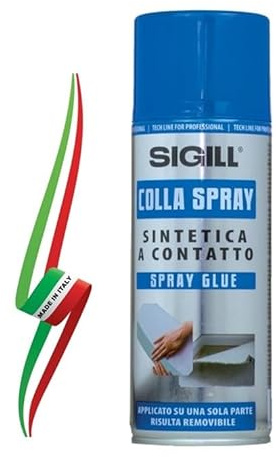 COLLA SPRAY SINTETICA A CONTATTO MULTIUSO 400 ml  SIGILL  100% MADE IN ITALY