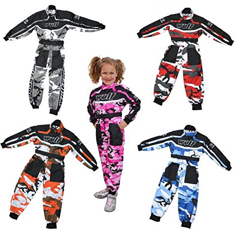 Wulfsport - Traje de motocross infantil CAMO MX para motocicleta, ropa para quad y bicicleta - Rojo XL (11-12 años)