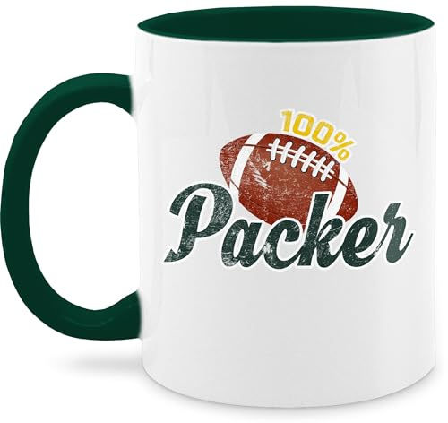 Tasse Tassen 325ml - Deko Hobby Geschenk - 100% Packer - 325 ml - Dunkelgrün - cheesehead fanmug college football funtassen kaffeetasse cups cup mug wärmende