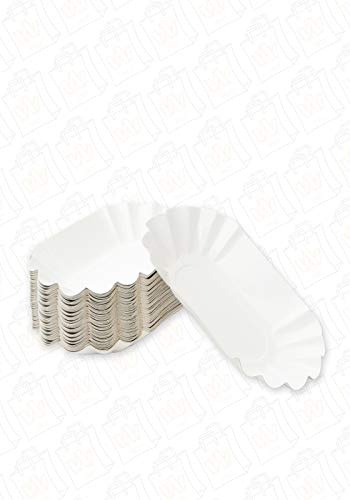 Pappschalen P16 10,5x17,5x3cm KU0B, oval, Currywurstschalen, Pommes schalen, Essteller, Imbiss schalen, Imbissplatten Größe 250 Stück