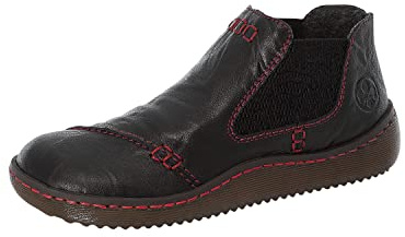 Rieker Femme Bottines L8491, Dame Chelsea Boot, Bottes,Bottines,Bottillon,Enfiler des Bottes,Bottines d'hiver doublés,Schwarz,40 EU / 6.5 UK