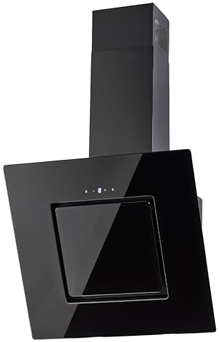 PKM S26-50BBTY Wandhaube | Kopffrei | Schwarzes Glas | 50 cm breit | Abluft | Umluft | LED-Beleuchtung | Randabsaugung