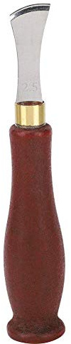 MAGT Leder Edge Creaser, 2.5mm, Edelstahlklinge, Holzgriff, Lederkanten Werkzeug