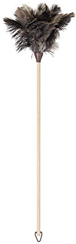 Vigar - Plumeau - Plumes Naturelles d'autruche - 9 x 8 x 74 cm - Nettoyer Les Meubles Hauts, tablettes et décoration - Brosse à poussière Polyvalente