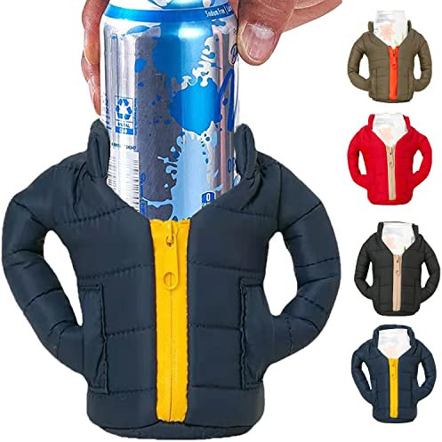 XIAOYIYI Drink Cooler, Can Sleeves, Super Soft Can Jacket, Insulated Soda Bottle Holder, Black, Cotton, 354.88 ml, 12 oz