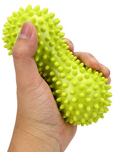 SUNGOOYUE Stacheliger Massageball, PVC Faszienball Muskelhand Planta Pedis Entspannungs-Igelball für Fitness Yoga(Grün)