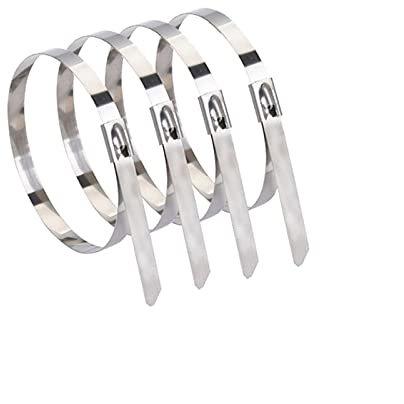 Kabelclip Edelstahl-Aluminium-Metall SS. Solarkabelbinder bündelt mehrere Edelstahl-Kabelbinder (Size : 300 Pieces)