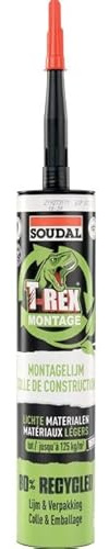 T-Rex Montage Leichtbaustoffe Montagekleber auf Wasserbasis Soudal 350g Kartusche