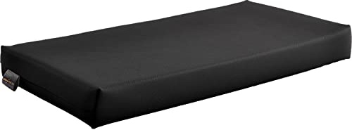 pader medi.tech Orthopädisches Entlastungskissen, Positurkissen 50x25x5cm I Bandscheibenkissen, Stufenkissen, Lagerungskissen für Beine mit festem Schaumkern (29 Schwarz)