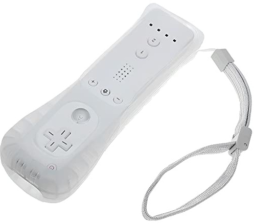 YOYIAG Manette de Wii Télécommande Wii Manette pour Wii avec Coque en Silicone, Compatibles Contrôleur de Jeu, Controleur de Mouvement à Distance, Contrôleur Wii Télécommande Controller (Blanche)