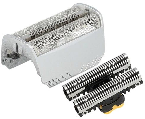 vhbw Pieza de corte combi pack compatible con Braun 5746, 7493, 7497, 7475, 7504, 7505 afeitadora eléctrica, lámina + bloque de cuchillas, plata