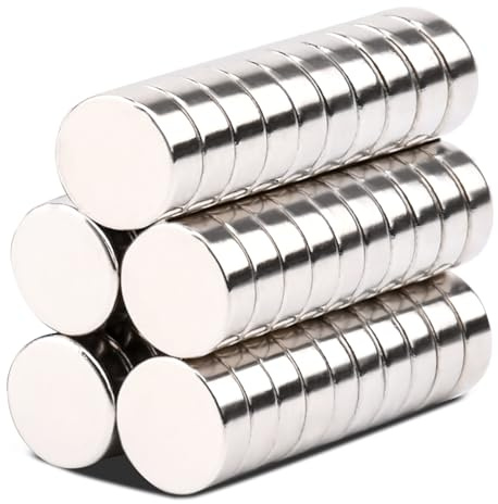 MIN CI 6x2mm Neodym Magnet Klein Stark, 50 Stück Mini Flach, Rund Magnete für Magnettafel Pinnwand