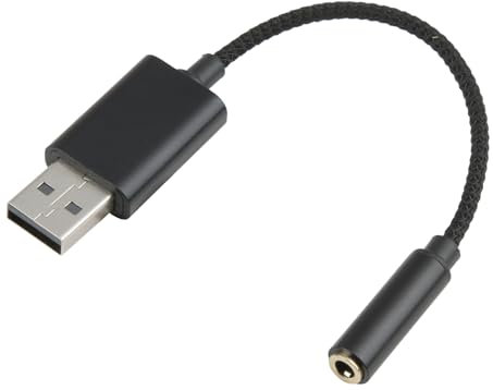 Adaptateur Jack USB Audio vers Jack 3,5 mm Carte Son Externe USB-A TRRS 4 Pôles Connecteur pour Casque Microphone Enceinte Haut Parleur Adaptateur Compatible avec Windows PC Mac Linux PS4 PS5