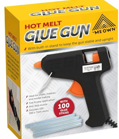 MEOWN 10W Hot Glue Gun Kit with 100 Free Sticks | High Temp Heavy Duty | Quick Heating, Energy Efficient | Precision Nozzle for Arts, Crafts, DIY, Home Repairs