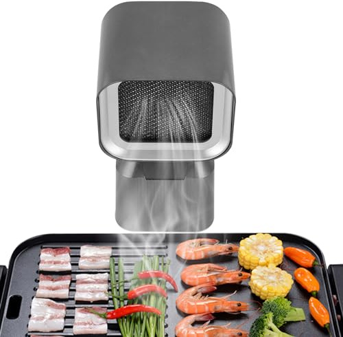 OUBUBY Tragbare Abzugshaube, Versenkbare Tischplatte Topfdeckel Minikochmütze Mobile Dunstabzugshauben Desktop Dunstabzugshaube Abnehmbarer Filter 2 Geschwindigkeiten Geeignet für Küche, Camping