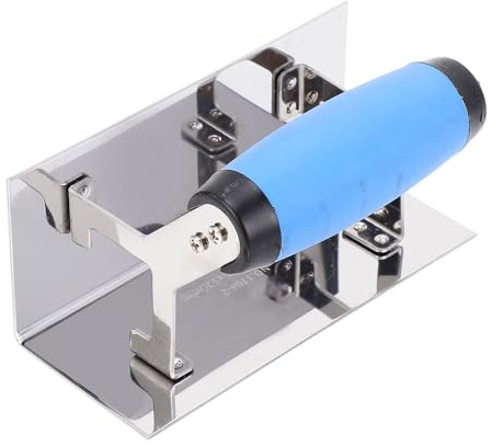 Inside Corner Trowel, Inside Square Corner Type Stainless Steel Corner Trowel, Corner Shaping Trowel Tool with Comfort Grip Handle for Wall Floor Plastering
