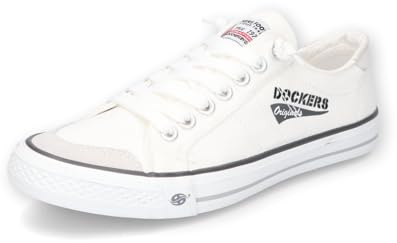 Dockers by Gerli lågtopp sneakers för män, halvskor, Vit 500, 50 EU
