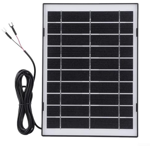 Eawfgtuw Solar Panel Charger for Ring Video Doorbell 4/3/3 Plus/2, 10W Waterproof Security Camera Power Supply with 360° Rotating Bracket, 5V 1A Efficient Charging, 300cm Cable(Black)