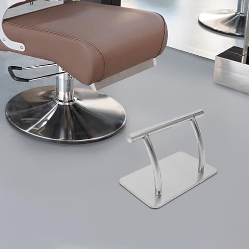 WindWilder Edelstahl Fußstütze 30x18cm, Professionelle Salonstuhl Fußstütze Anti Rutschfest Fußablage für Frisierstuhl Mobile Fußpedal Fußraste Füße für Friseur Beauty Spa Massage Salon Büro Silber