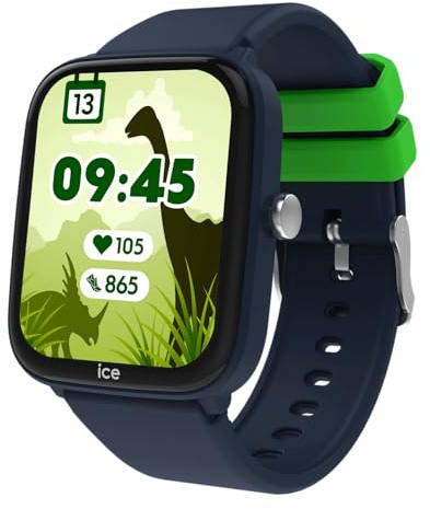 ICE-WATCH - Ice Smart Junior 3.0 Blue 1.75 AMOLED - Montre connectée rectangulaire Bleue pour garçon avec Bracelet en Silicone - 024295 (1.75 Pouces)