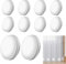 Udbrud 10 Pièces Poids de Nappe de Table Exterieur, Poids pour Rideaux Magnétique, Pince de Nappe Extra Lourde, Poids pour Nappe avec Aimant en Acier Inoxydable pour Pique Nique, Intérieur (Blanc)