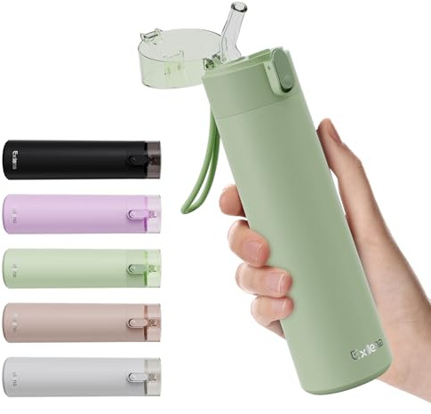 9oz Small Water Bottles with Straw, Mini Water Bottle with One-Hand Open Design, Leak-Proof Locking Lid for Hot&Cold Drinks, Small Travel Water Bottle - 100% Leakproof for School, Travel...(Mint)