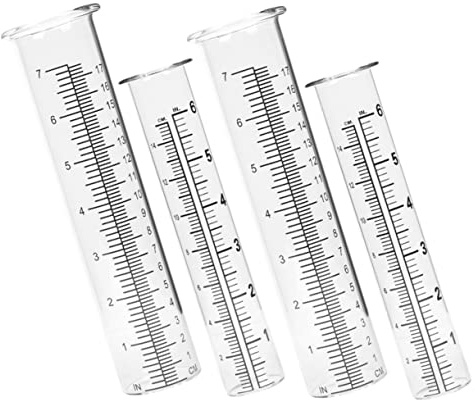 Garneck 4er Set Ersatzglas Für Regenmesser– Frostsicheres Für Garten – Regenmesser Zubehör Mit Durchmesser – Ideal Für Präzise Niederschlagsmessung