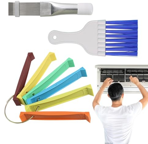 Condenser for Air Conditioner, AC Fin Cleansting Tool | Portable Air Conditioning Condenser,Coil Straightening Tool, AC Cleaner Brush for Home, Apartment, Dormitory