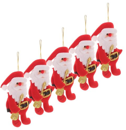 HOLIDYOYO 5stücke Weihnachtsmann-anhänger Christbaumschmuck Rot Zum Aufhängen Weihnachtsanhänger Schöne Weihnachtsschmuck Für Fenster Und Türdekoration