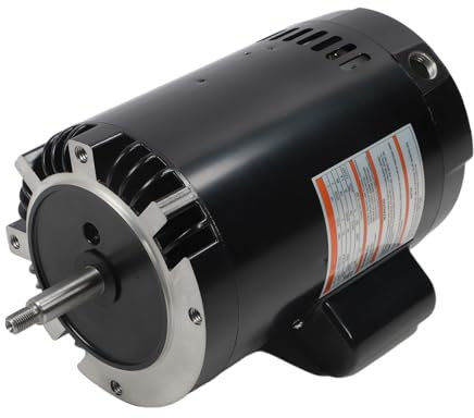 Pool-Pumpen-Motor, B128 1 PS 3450RPM Schwimmbad-Pumpe runden Flansch Ersatzmotor, Single-Speed-Pumpen für Inground, oberirdische Pools und Spa, legierter Stahl